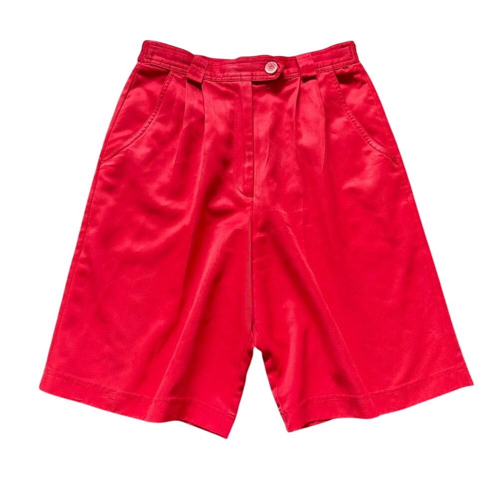 Vintage Lily’s of Beverly Hills Red Pleated Shorts Women’s Sz 8 USA